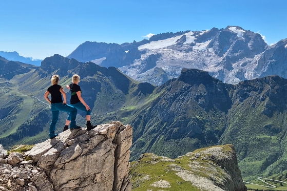 Horská turistika v Dolomitech