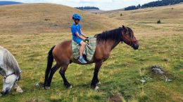 Cestou na Poiana Calineasa zkoušíme i jízdu na koních