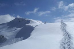 Sněžnicový přechod černohorských hor