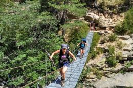 Lanový most na přechodu GR 20