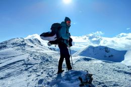 Makedonie - přechod na sněžnicích