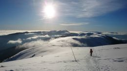 Nízké Tatry - přechod na sněžnicích