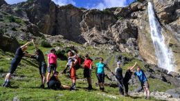 Vodopády Cascada del Cinca v údolí Pineta