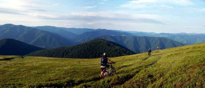 Podkarpatská Rus - cyklistika na poloninách